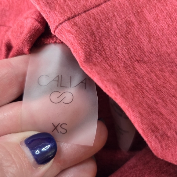 CALIA by Carrie Underwood LustraLux High Rise 7/8 Legging Crimson Heather Red XS - Picture 3 of 8